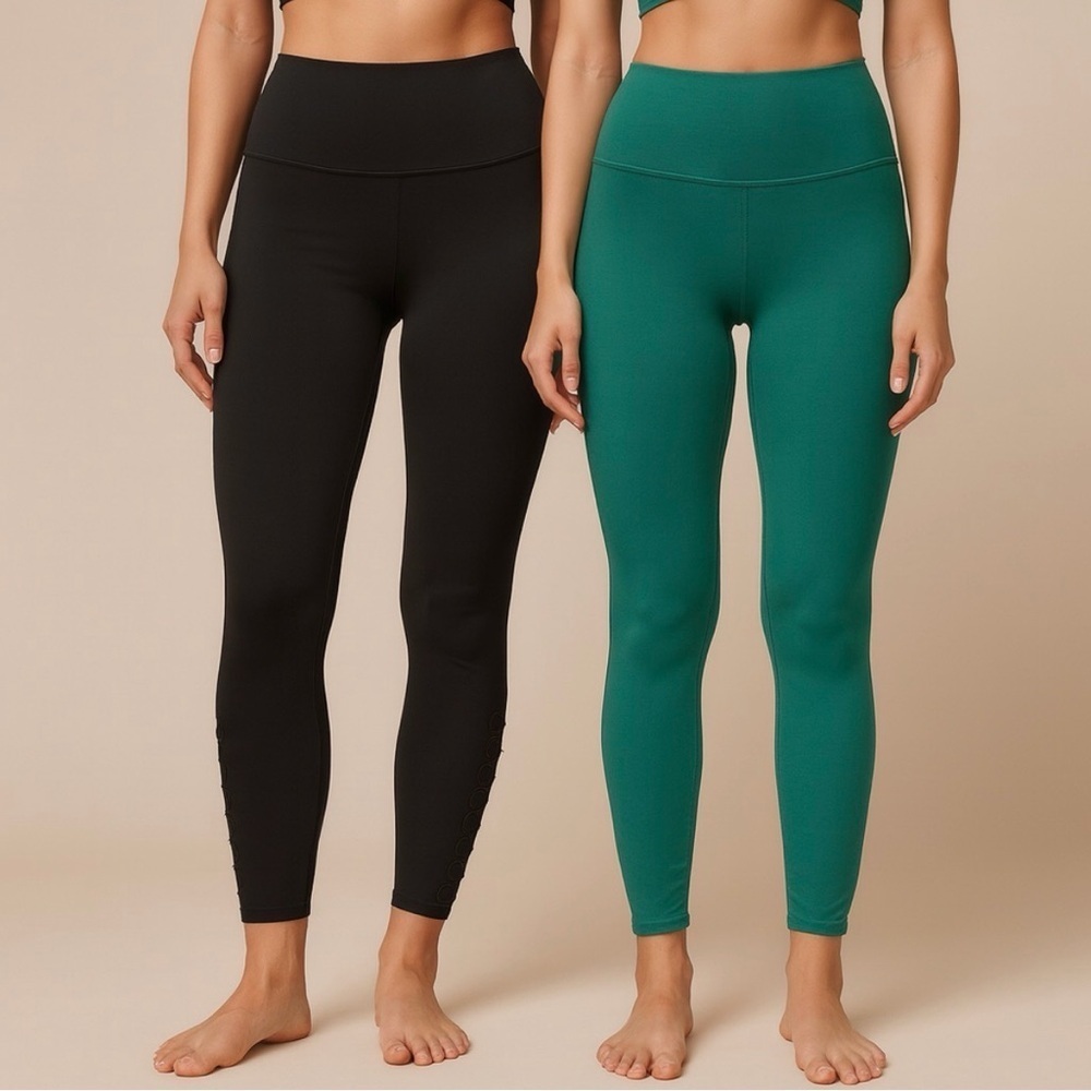 2 Pair of JoyLab Leggings Black and Green Size Small